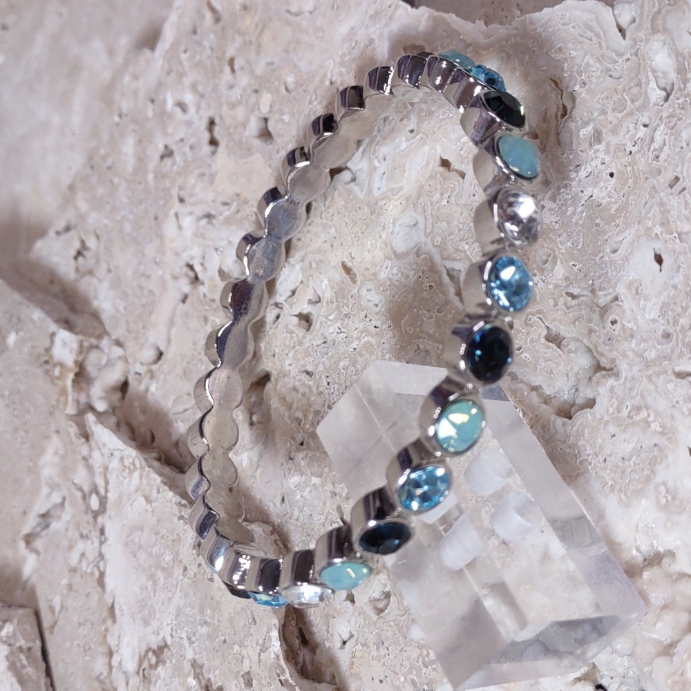 R.J. Graziano Multi Color Crystal Bangle Bracelet - Picture 3 of 5